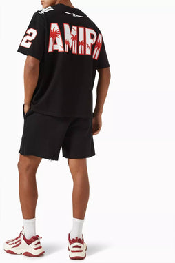 Amiri 22 red logo Black T shirt