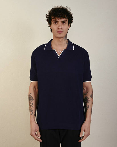 Marrakech Polo T shirt TRK2091 Navy