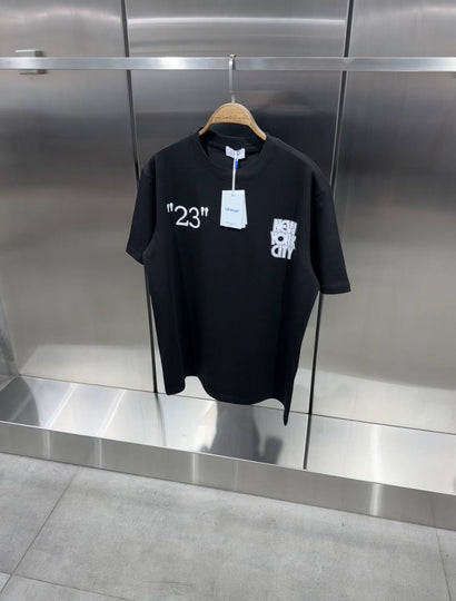 OFF white T shirt New York Black