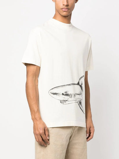 Palm Angels Broken Shark White T shirt